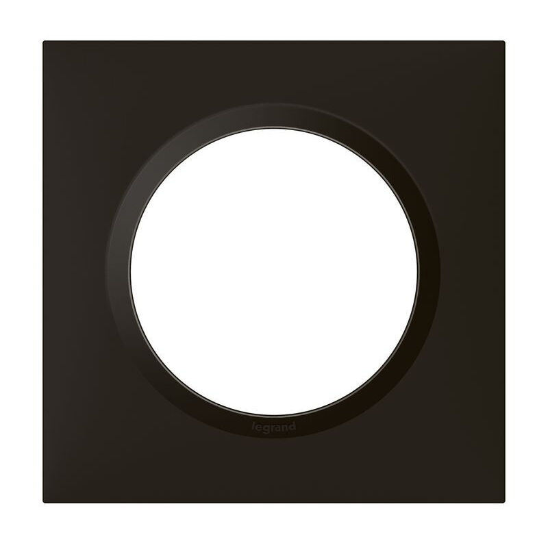 Plaque carrée dooxie 1 poste finition noir (600891) Legrand leg 600891