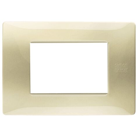 Plaque 3 modules Urmet Simon Nea or satiné 11803.OS