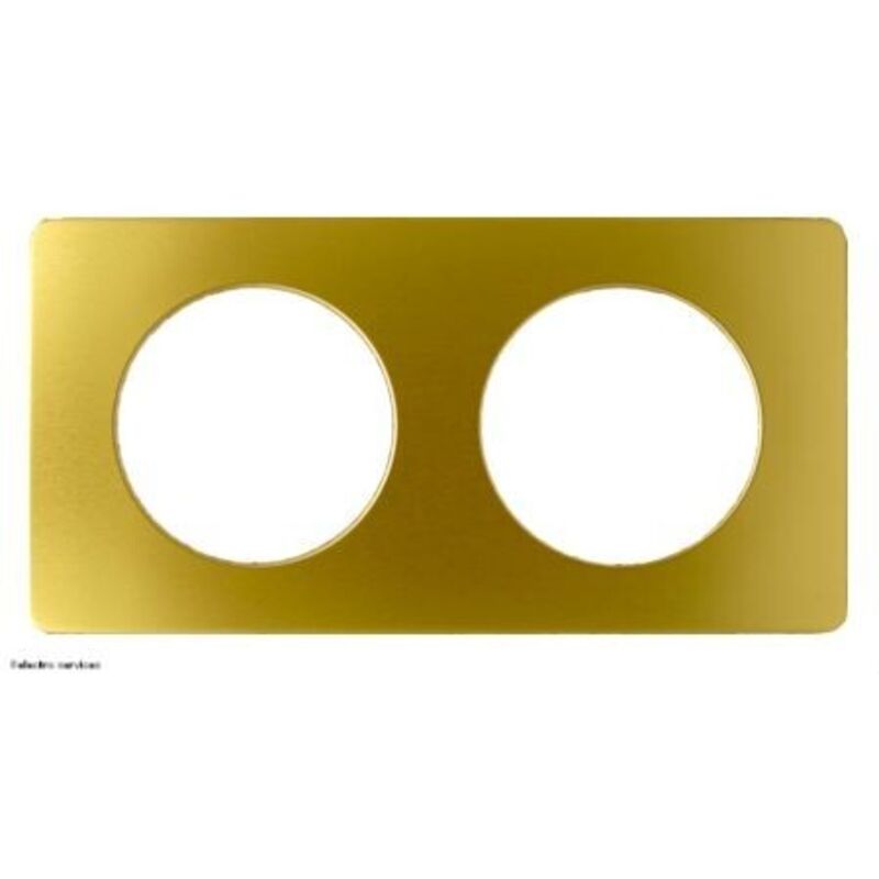 Plaque de finition - 2 Postes - Laiton Satiné - Céliane - CP1202 Legrand