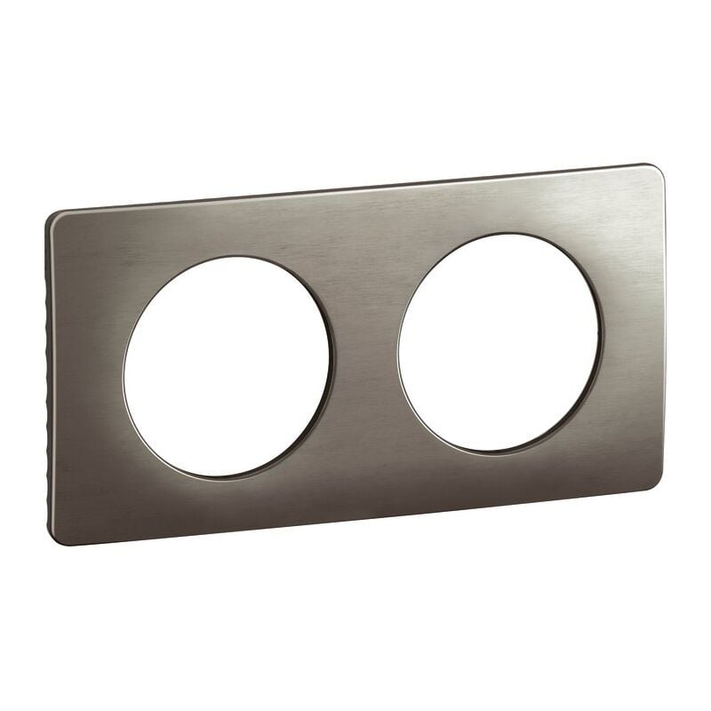 Legrand - Plaque de finition métal - Céliane 2 postes