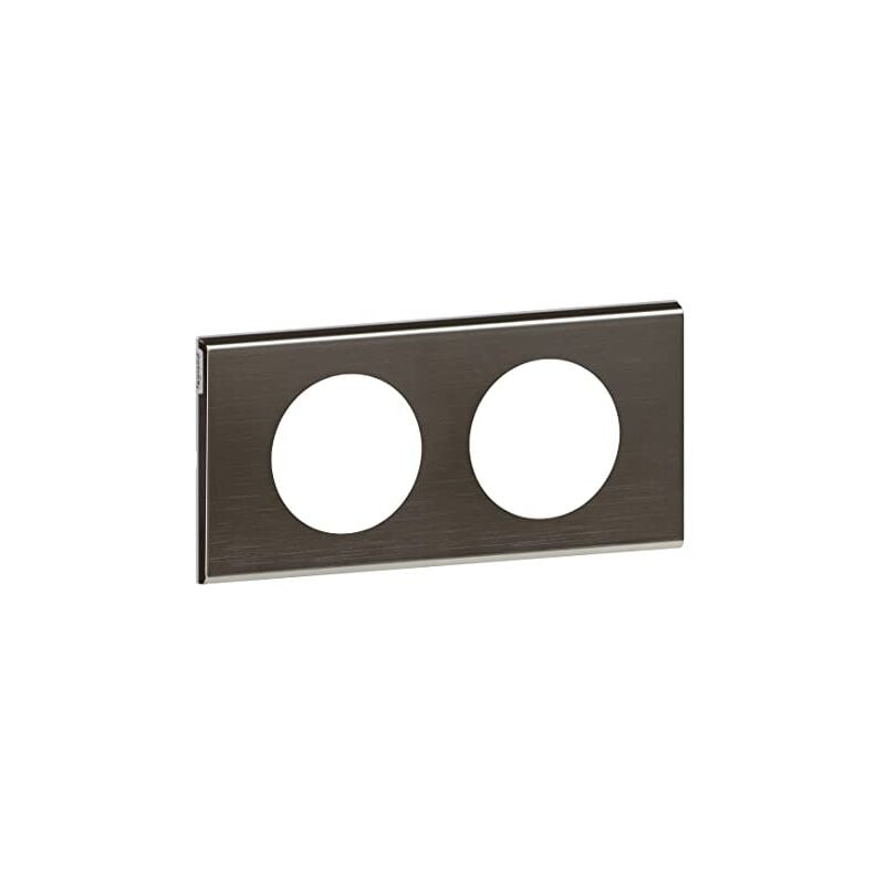 Legrand - céliane plaque matières double black nickel - 069032