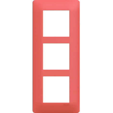Plaque 3 postes essensya E57 Coral - HAGER WE557