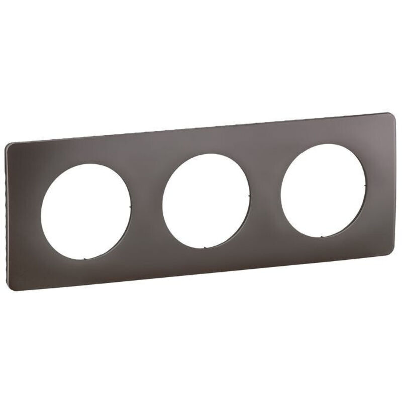 Legrand - plaque 3 postes gris cendre Céliane 2024 - CP1003