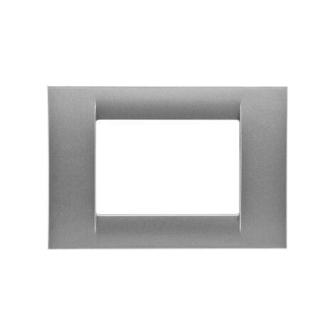PLAQUE 3 P.TITANE METALLISE SYSTEM VIRNA GEWISS GW22283