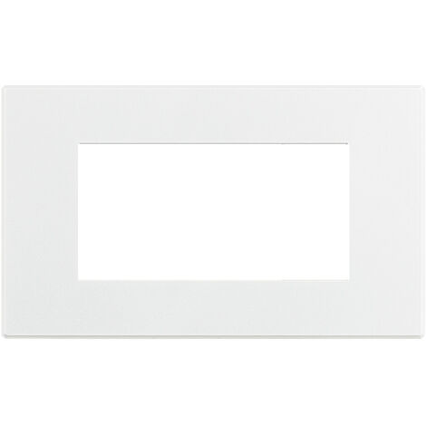 Plaque 4 Places Bticino Axolute AIR blanc mat Paintable HW4804AW
