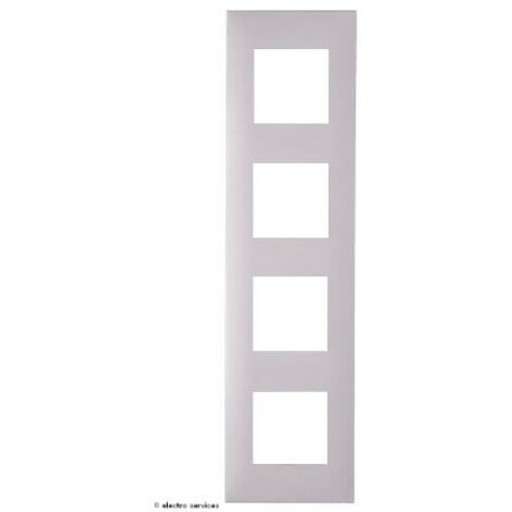 Plaque 4 postes Espace Evolution Arnould Finition: Blanc