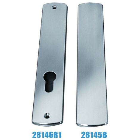 Vachette – Plaque 6312 chromé RIV-BLOC – Finition miroir – Entraxe 195 mm – Fixation intérieure et extérieure – Pour applications intérieures et extérieures