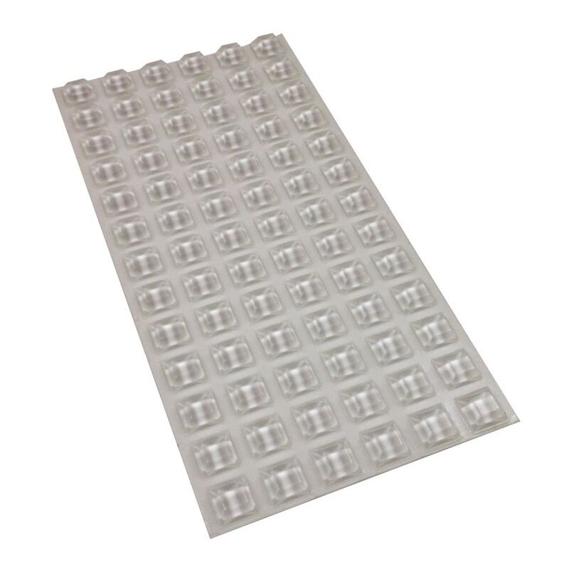 78 butées caoutchouc adhésif (carré) 20,5x20,5mm épaisseur 7,5mm