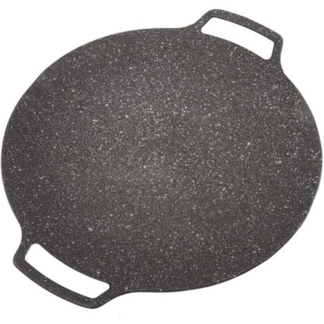 Plaque à barbecue coréenne antiadhésive universelle – Poêle ronde extérieure pour maison, diamètre 30 cm, revêtement céramique