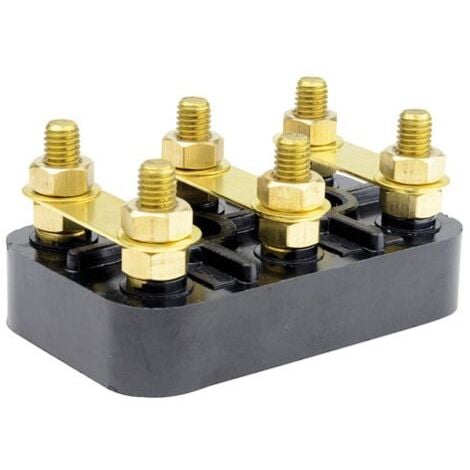 EM DISTRIBUTION Plaque à bornes 56x36mm moteur électrique, 25A, Ø 5mm, type PB118