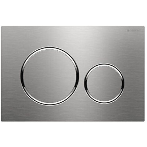 Plaque à déclenchement acier inoxydable brossé/poli GEBERIT 115.882.SN.1