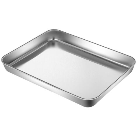 Plaque à Pâtisserie en Acier Inoxydable, Plaque de cuisson Antiadhésive Rectangulaire Plaque Four Pour La Cuisson Et Le Rôtissage - 31.5 x 24.5 x 2.8 cm