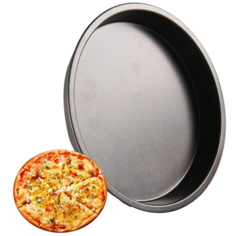 Plaque à Pizza Ronde 26 cm Antiadhésive en Acier au Carbone pour Four