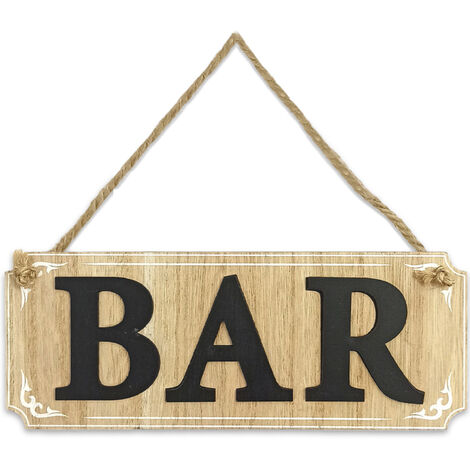 Plaque à suspendre bar