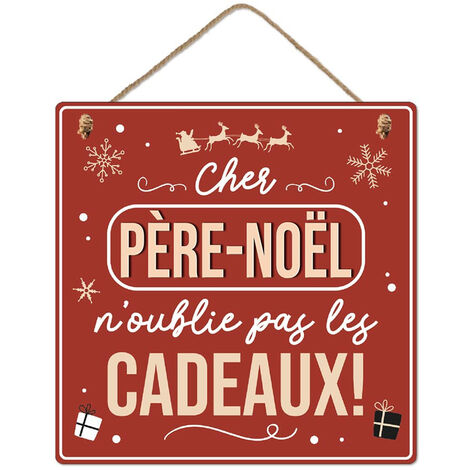 Plaque à suspendre père noël