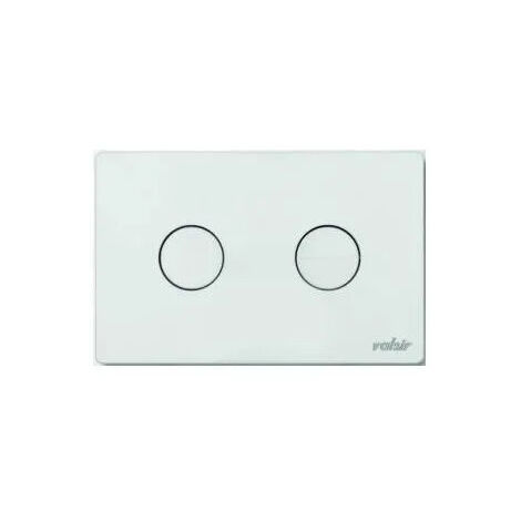 Plaque ABS coupe feu double touche blanche avec boutons arrasants