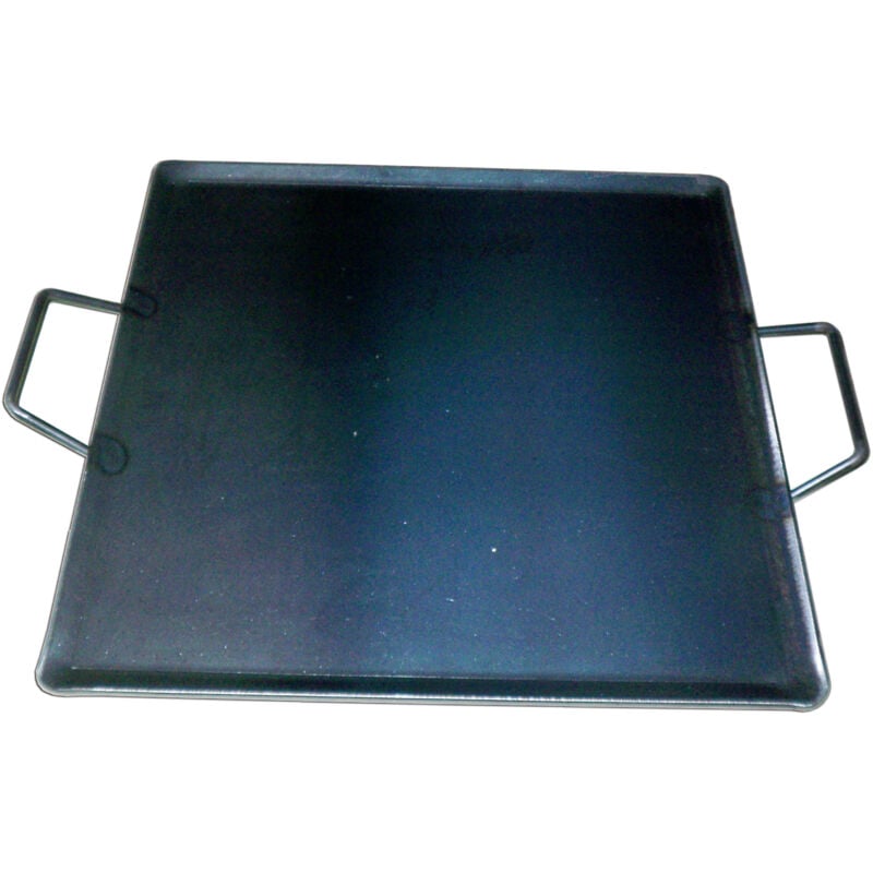 Fplus - Plaque acier 4 mm avec 2 poignées métal 45 x 45