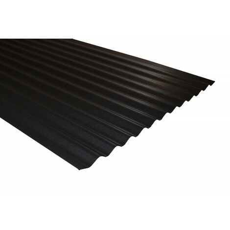 Plaque acier ondulée PO 76/18 réversible noir mat / rouge mat 2000X900MM - Coloris - Noir mat / Rouge mat, Largeur - 90 cm, Longueur - 200 cm