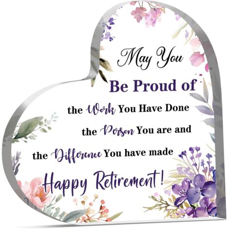 Plaque acrylique cœur décoratif style cristal, souvenir élégant, cadeau pour elle ou lui(10 cm)