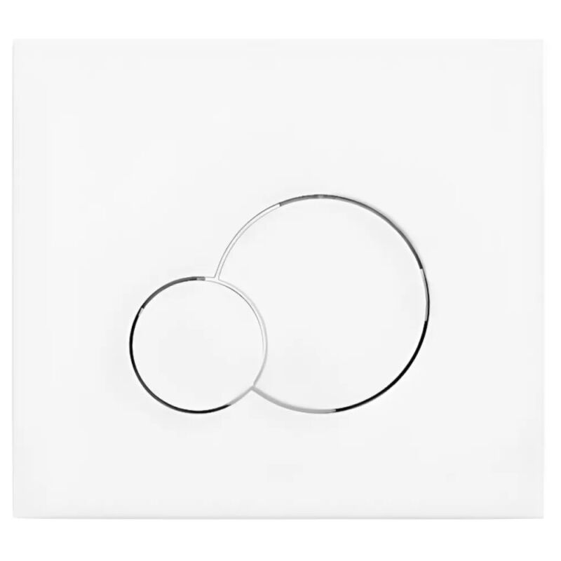 Siamp - Plaque de commande double touche adesio, blanche