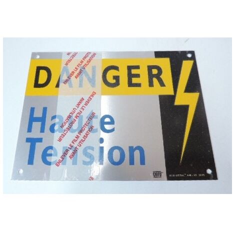 Plaque aluminium de signalisation de danger 'Haute Tension' 200x150mm CATU AM65