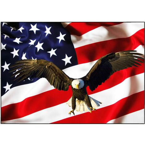 Plaque aluminium déco U.S.A by Cbkreation