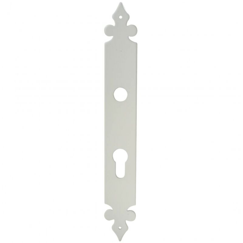 Tirard - Plaque en aluminium pour serrure de portail Blanc - Blanc