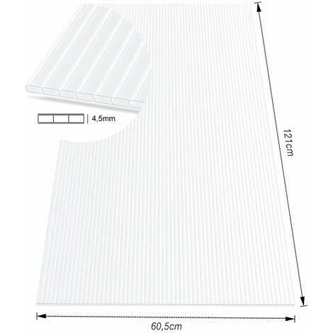 Feuille à double toile | 60,5 x 121 cm | Polycarbonate | Pour le bricolage et la construction