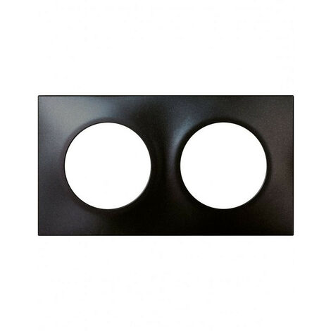 Plaque anthracite 2 postes Square (60397)