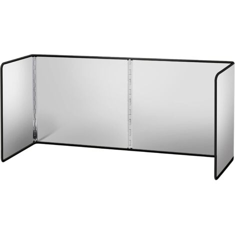 Plaque Anti-projection - Acier Galvanisé Haute Température - 60 x 40 cm - Bord Noir Amovible - Pliable - Facile à Nettoyer - 1 Pièce