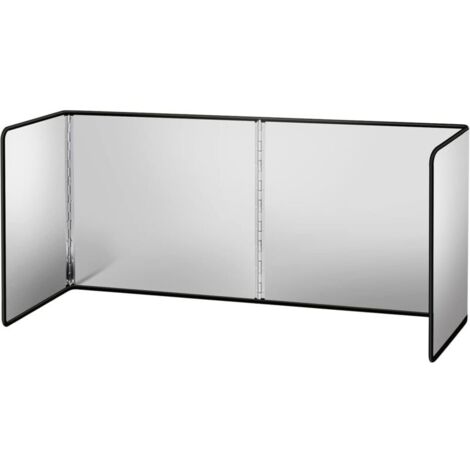 Plaque anti-projection pliable 60x40cm – Tôle galvanisée haute température – Bord noir amovible – Facile à nettoyer