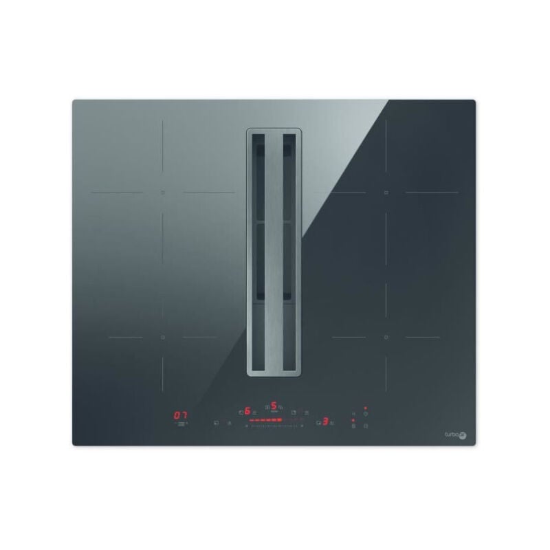 Turboair - Plaque a induction aspirante Impulso - BL/A/60 - 4 feux - 60,2 x 51,7 cm - Noir