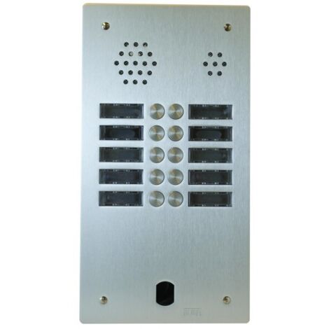 Plaque audio alu 2r 10bp 2VOICE complete URMET A83/210M