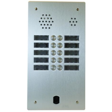 Plaque Audio Alu 2R 10Bp 2Voice Complete - Urmet Série A83 A83/210M