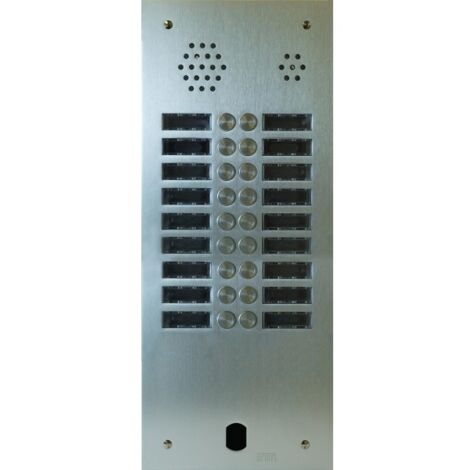 Plaque Audio Alu 2R 18Bp 2Voice Complete - Urmet Série A83 A83/218M