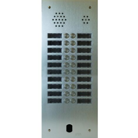Plaque audio alu 2r 20bp 2VOICE complete URMET A83/220M