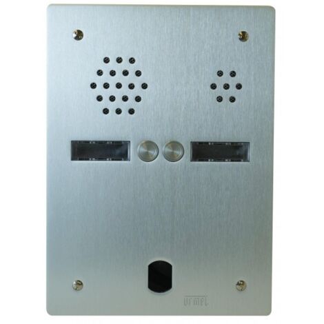 Plaque Audio Alu 2R 2Bp 2Voice Complete - Urmet Série A83 A83/202M