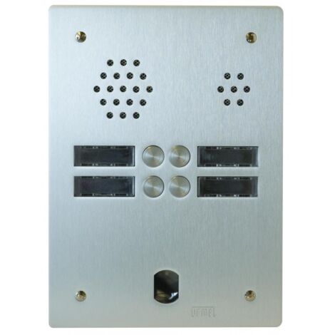 Plaque audio alu 2r 4bp 2VOICE complete URMET A83/204M