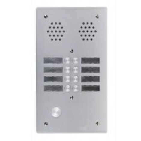 Plaque a.v alu 6mm 2r 08bp - URMET 7772/8