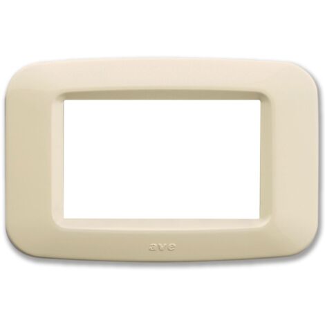 Plaque Ave en technopolymère, Oui 45 3 Modules blanc Blanc brillant 45PY03BP