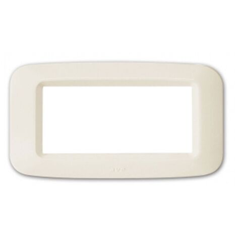 Plaque Ave en technopolymère, Oui 45 4 Modules blanc Blanc brillant 45PY04BP