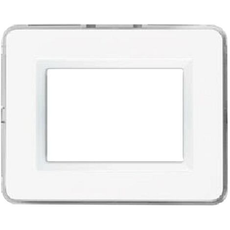 Plaque Ave Système Personnel 44 polymère 3 modules blanc 44P03B