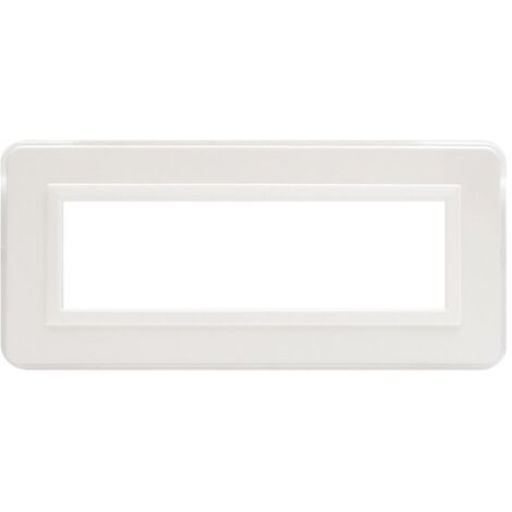 Plaque Ave Système Personnel 44 polymère 7 modules blanc 44P07B