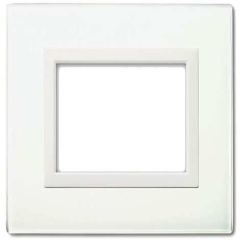Plaque Ave Vera Sistema 44 en Verre 3 modules blanc brillant 44PV3BL