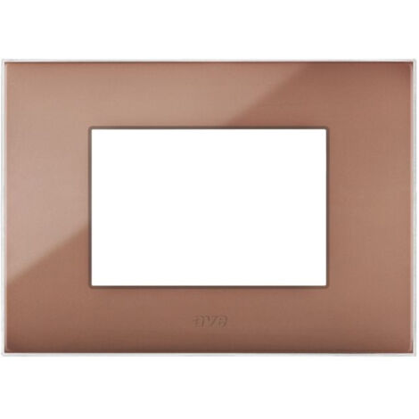 Plaque Ave YOUNG44 couleur Havane 3 modules 44PJ03AVN