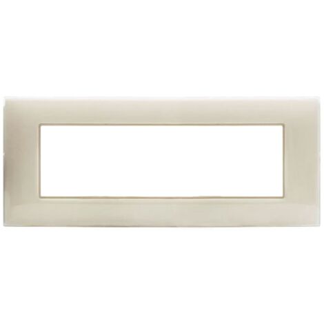 Plaque Ave YOUNG44 couleur ivoire 7 places 44PJ07AVR