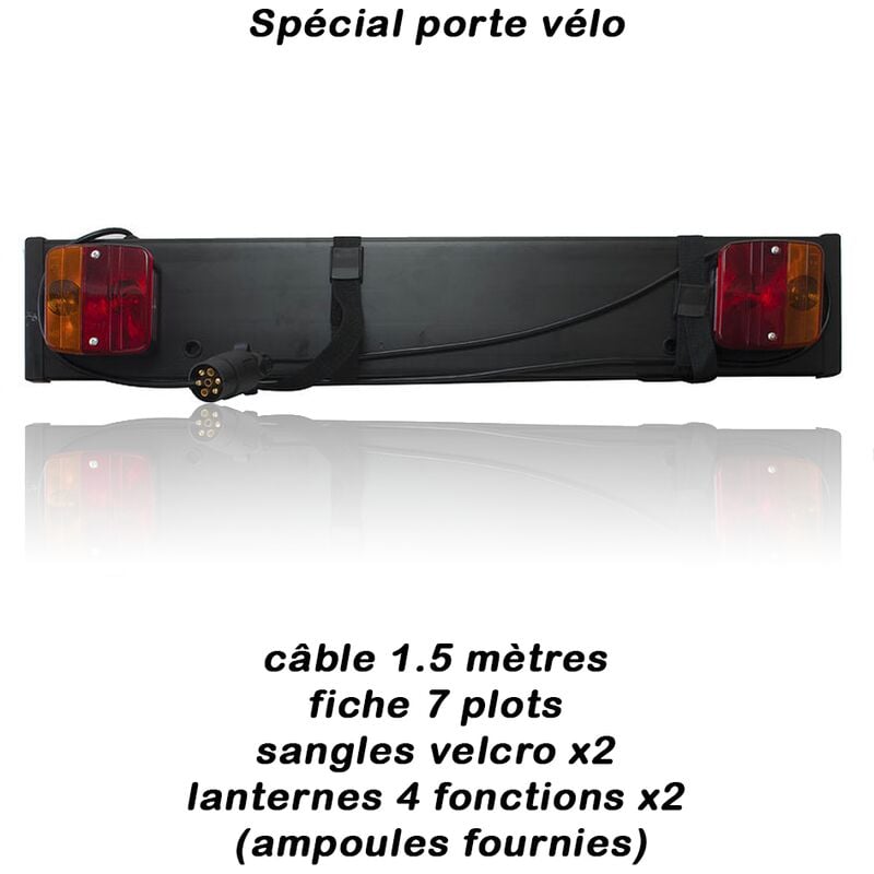 Peraline - Support plaque immatriculation, voiture avec feux