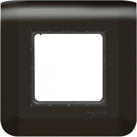 Plaque avec support  2 modules noir mosaic - LEGRAND