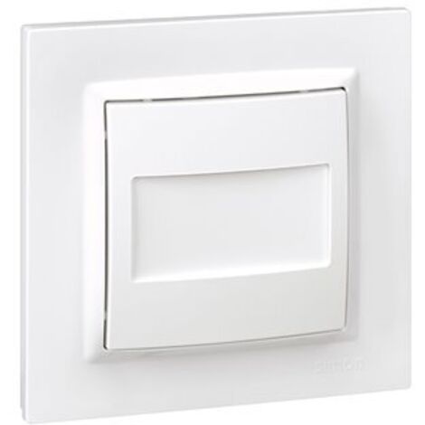 Plaque aveugle couleur blanc Série 10 8x3x8cm SIMON