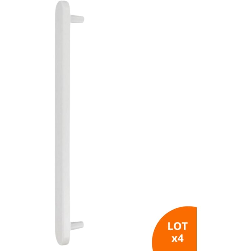 Secury-t - Plaque aveugle et anti-vol - Aluminium - Blanc RAL9016 - Lot de 4